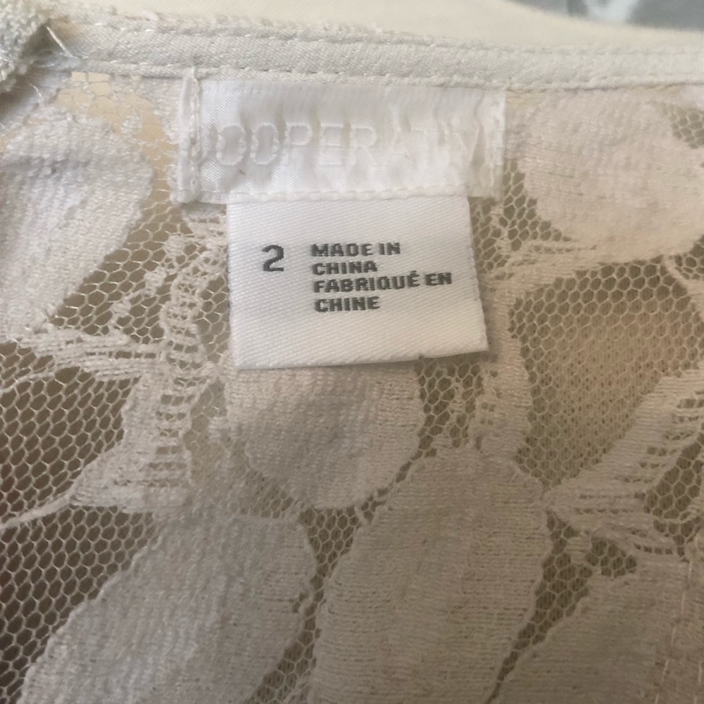 Sz 2 Cooperative Lace Cream Dress with Pockets! - Picture 6 of 6